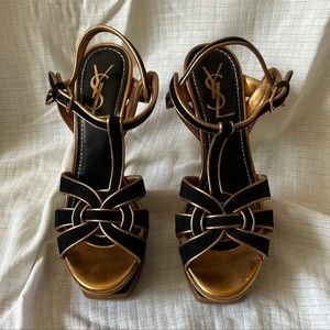 Yves Saint Laurent Tribute Suede Platform Sandal